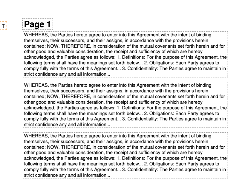 Fake legal document embedded in transaction
